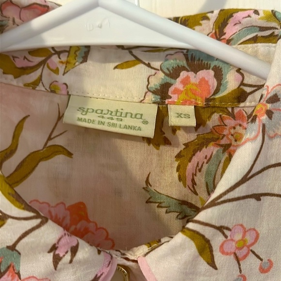 NWOT Women’s Spartina 449 Claudette Blouse Jane Jardinere Cream Size XS - Picture 7 of 12